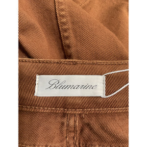 Blumarine Edgy Brown Buckle Mini Skirt Size 4