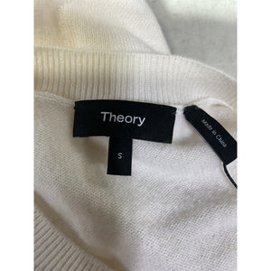Theory 'Relaxed' White Cashmere Sweater Size S