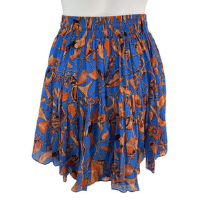 A.L.C. Vibrant Blue Sea Multi Lola Miniskirt Size 0