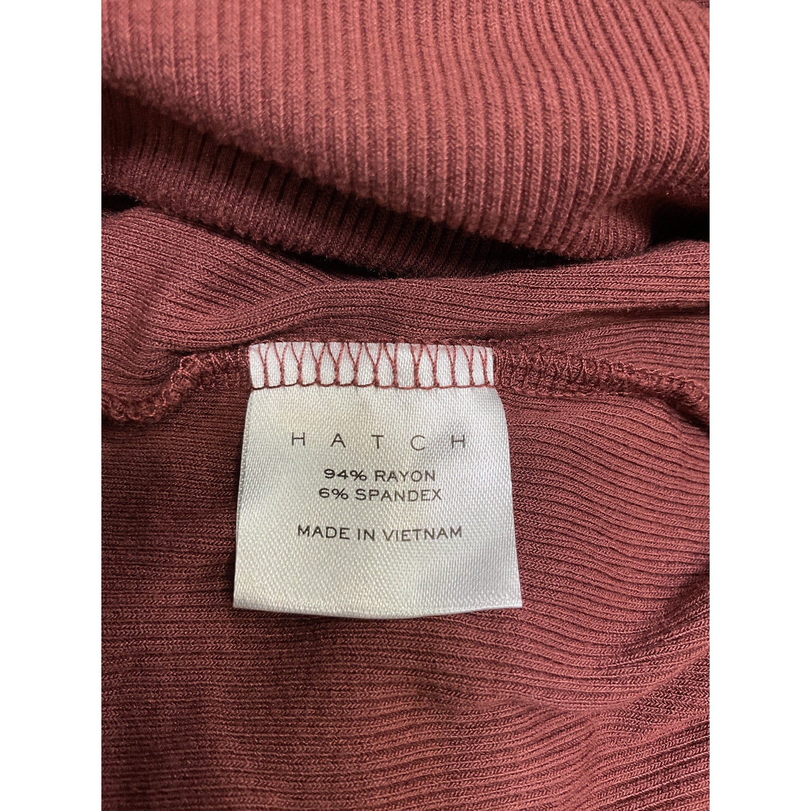 Hatch The Longsleeve Red Rayon Rib Dress Size 2