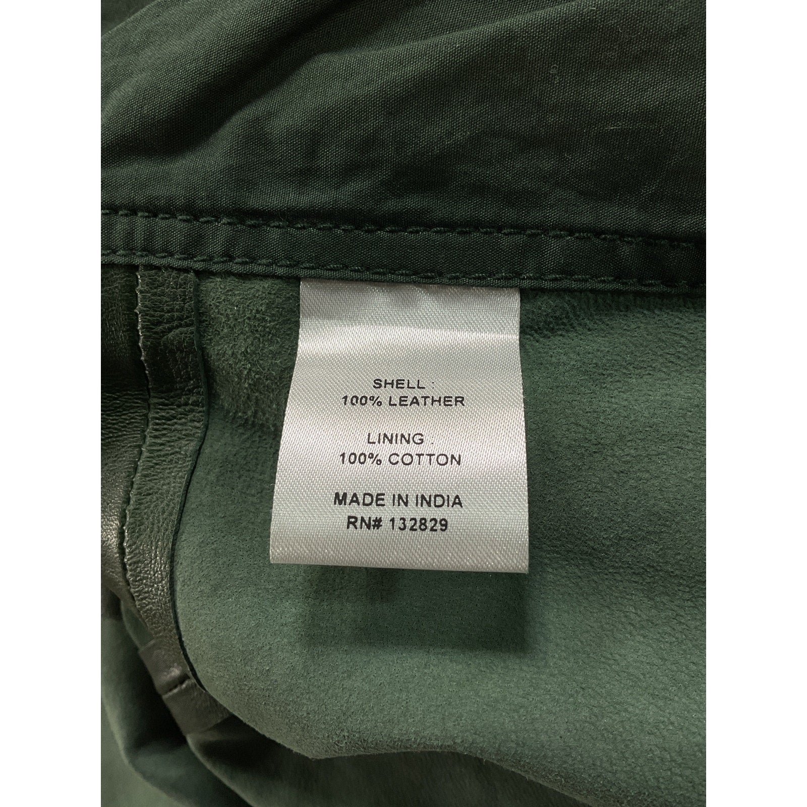 L'Academie 'Nikko' Green Leather Shacket Size XS