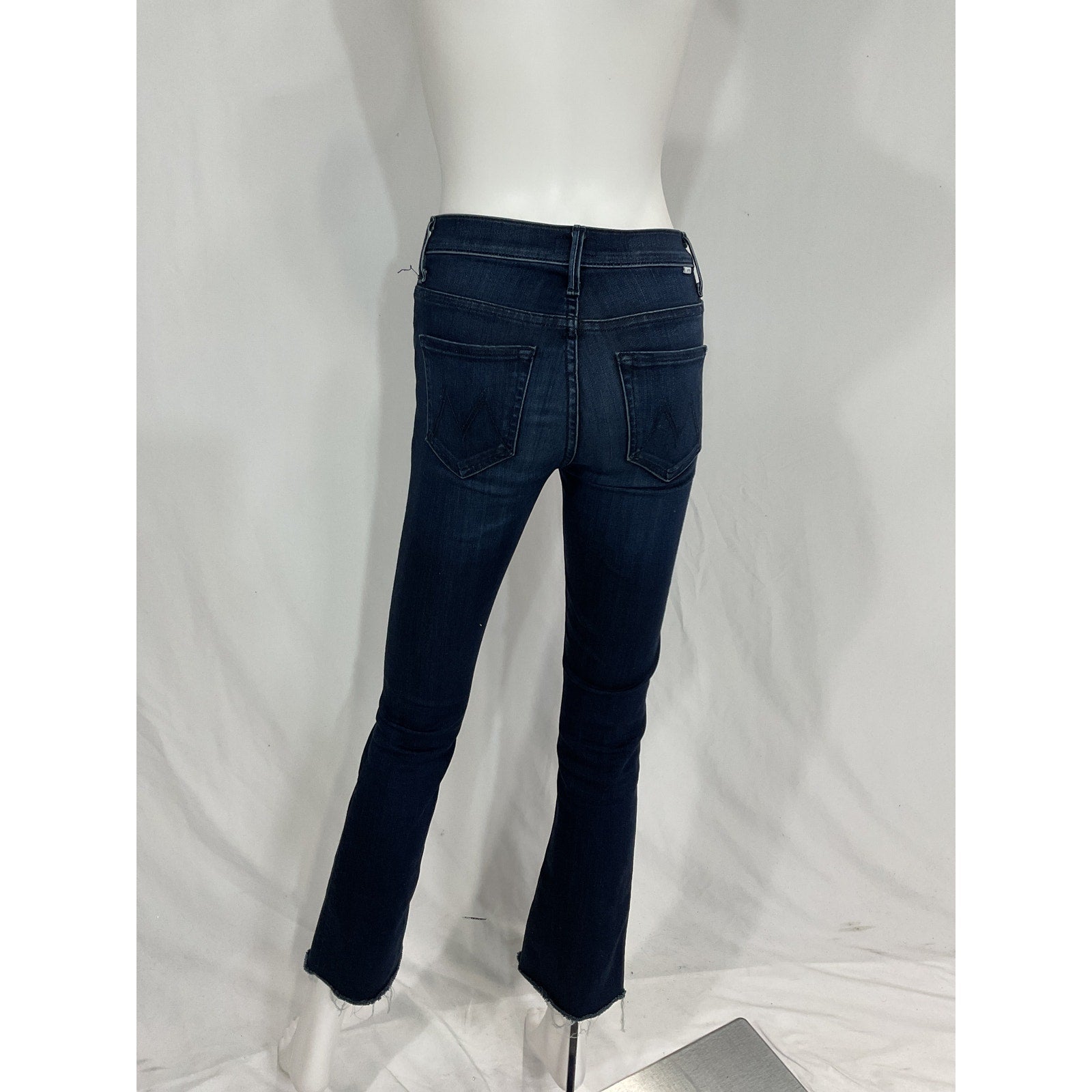 Mother 'The Insider' Blue Ankle Fray Denim Jeans Size 24