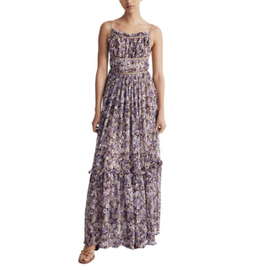 Madewell Romantic Purple Floral Mazu Maxi Dress Size M NWT