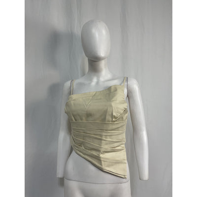 Camila Coelho 'Tashi' Ivory Cotton Top Size M
