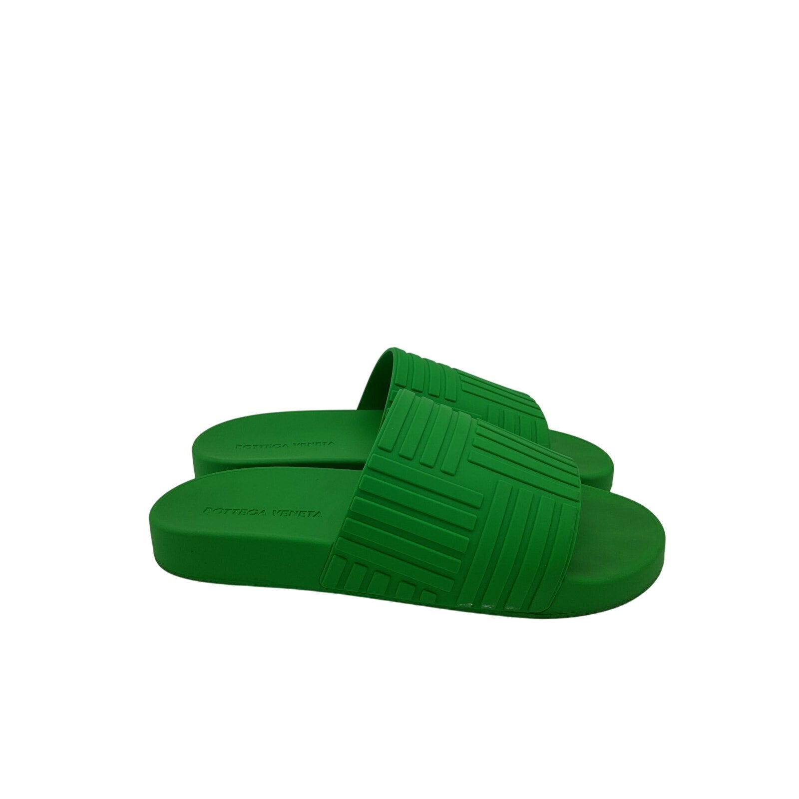 Bottega Veneta Green Rubber Slider Sandals Size 12