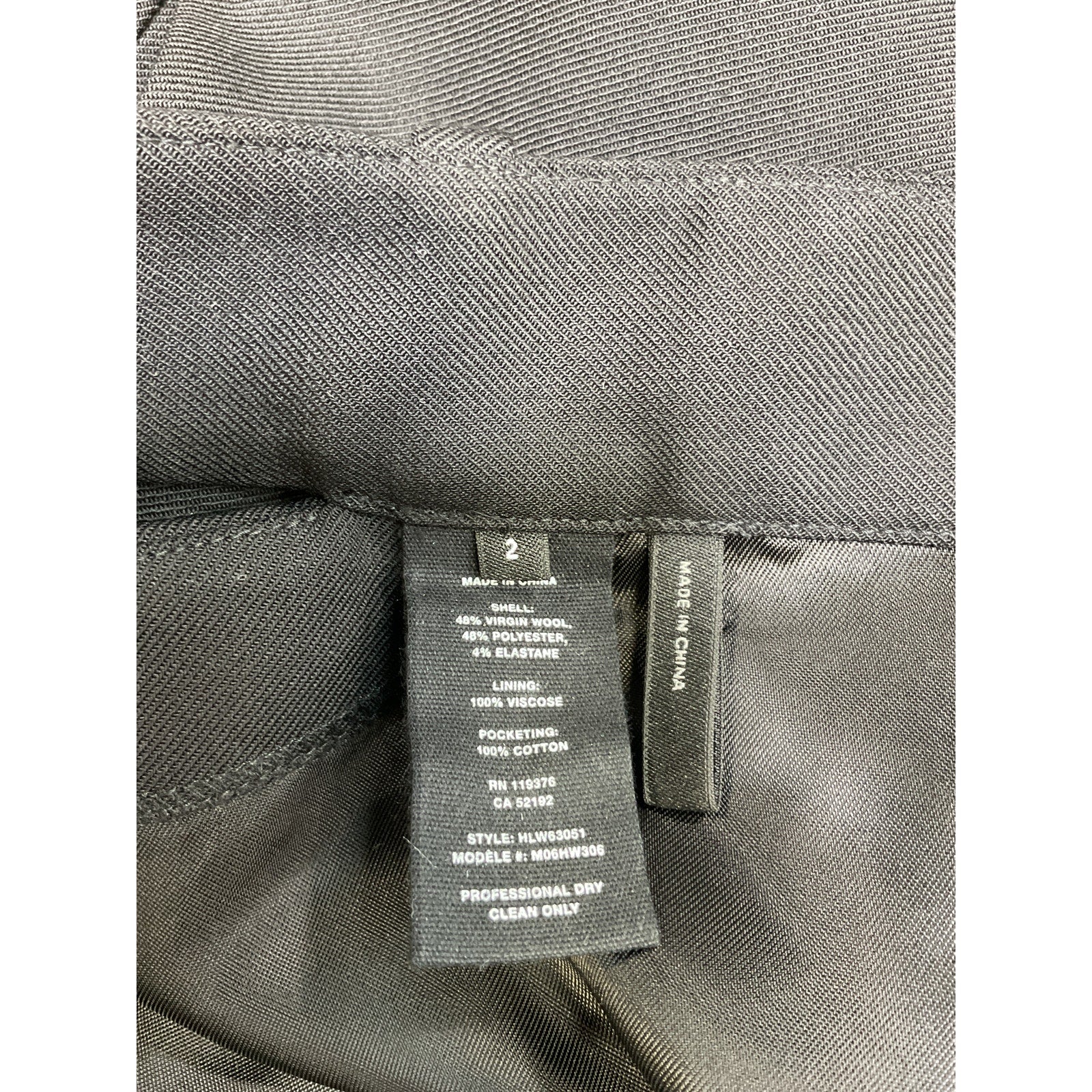 Helmut Lang 'Slash' Black Wool Suit Mini Skirt Size 2
