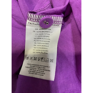 Faithfull The Brand 'Monita' Purple Patch Pocket Shirt Dress Size M