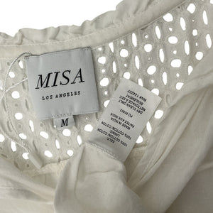Misa Los Angeles Eyelet White Sarika Dress Size M