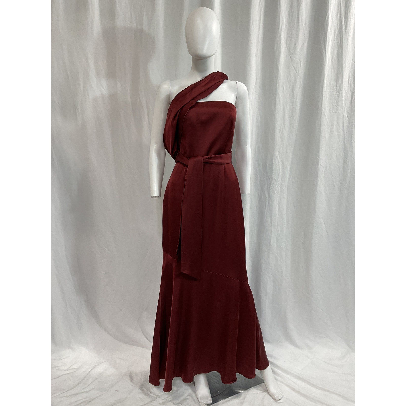 Significant Other 'Amal' Brown One Shoulder Satin Dress Size 4 - NWT