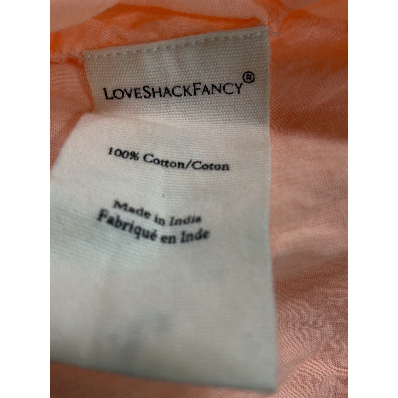 Loveshackfancy 'Ruffle' Orange Lace Trim Mini Skirt Size M
