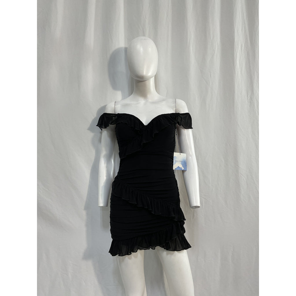 Majorelle 'Bandit' Black Nylon Mini Dress Size XS - NWT