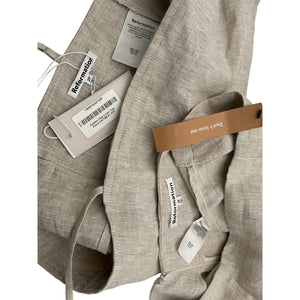 Reformation Linen Tan Cleo Two Piece Set Size 2 P