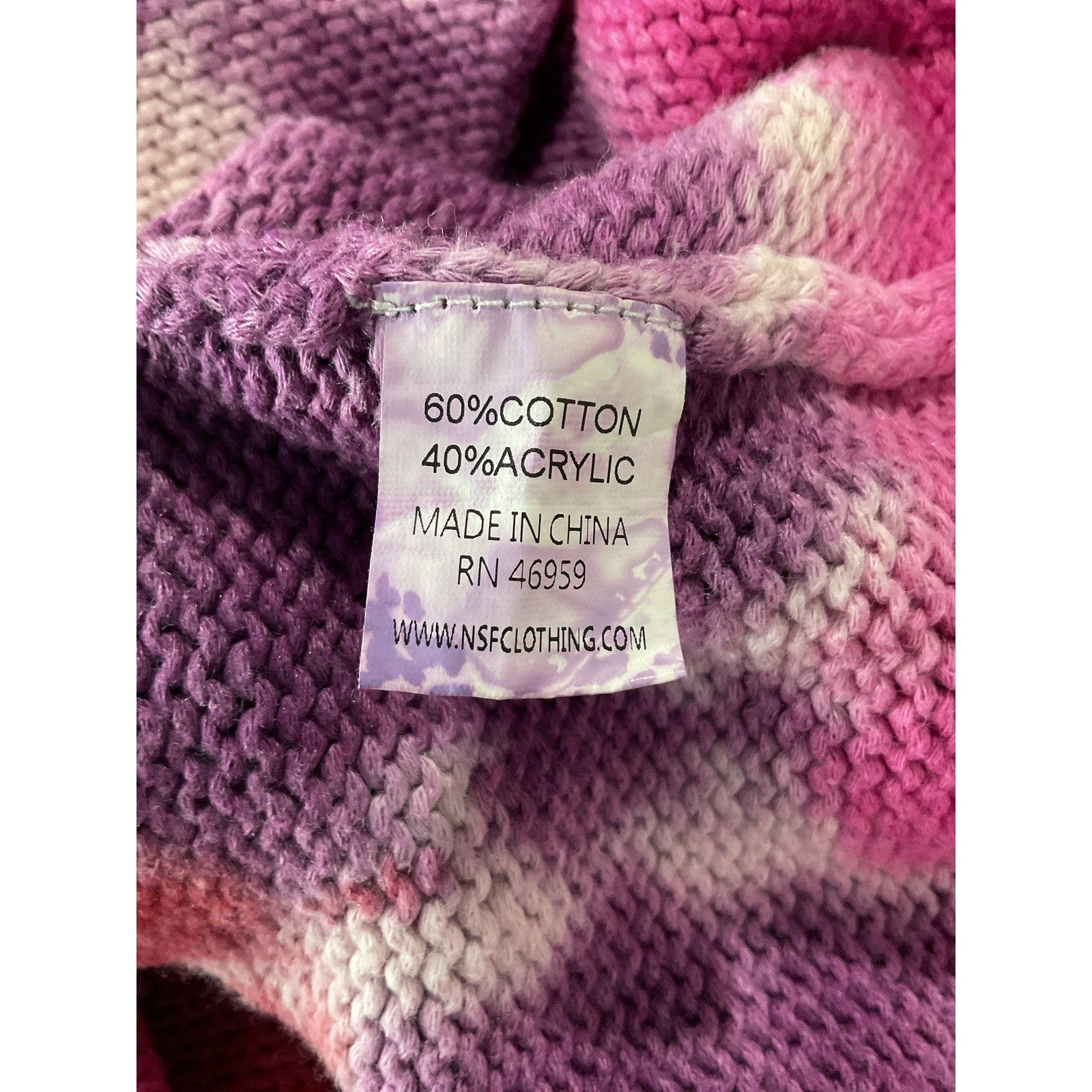 Nsf 'Rogers' Pink Cotton Cardigan Size XS