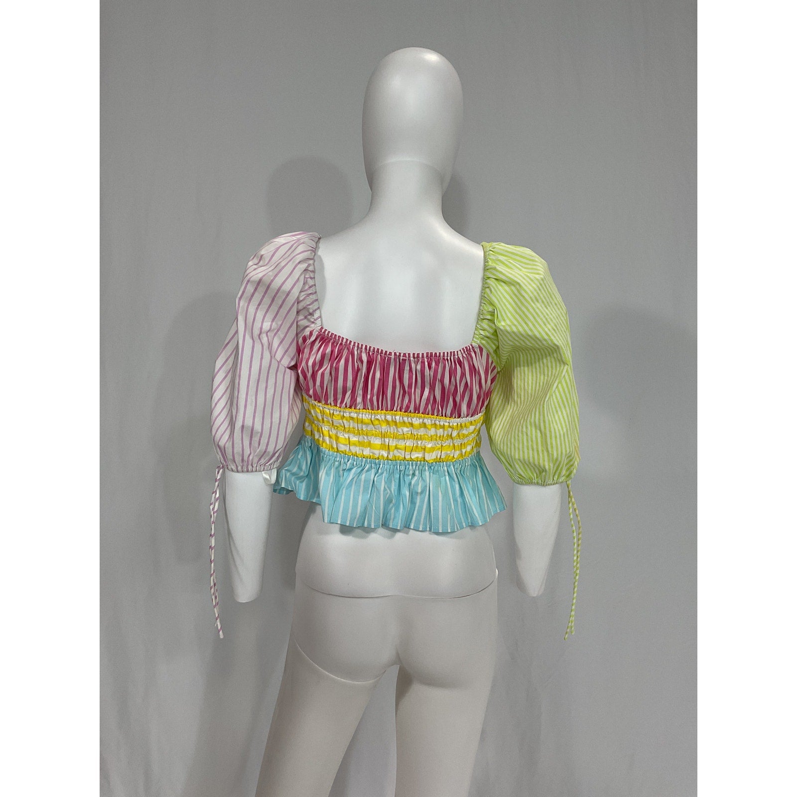 Staud 'Faye' Blue Short Sleeve Top Size 4