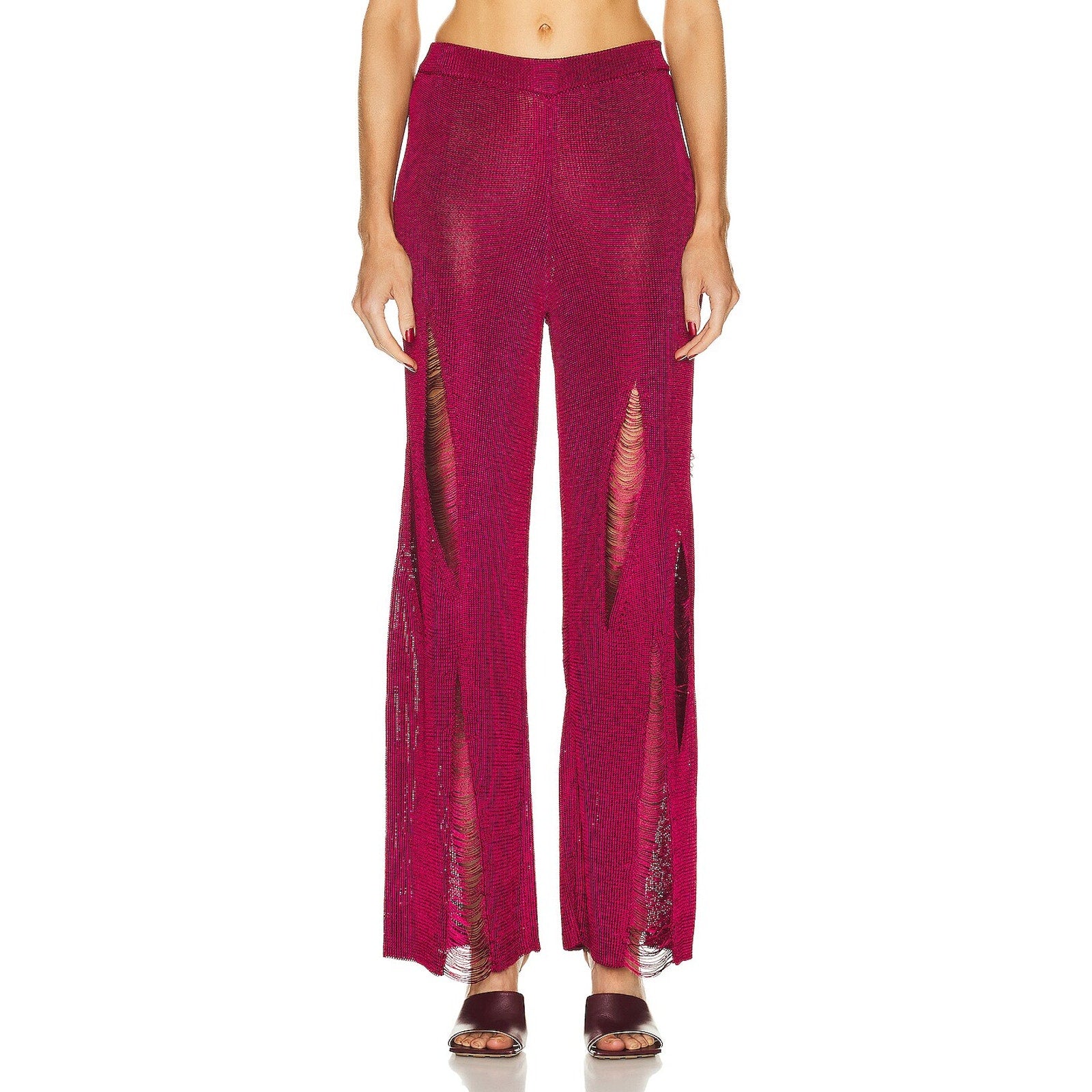 Cult Gaia 'Katana' Pink Knit Pant Size S