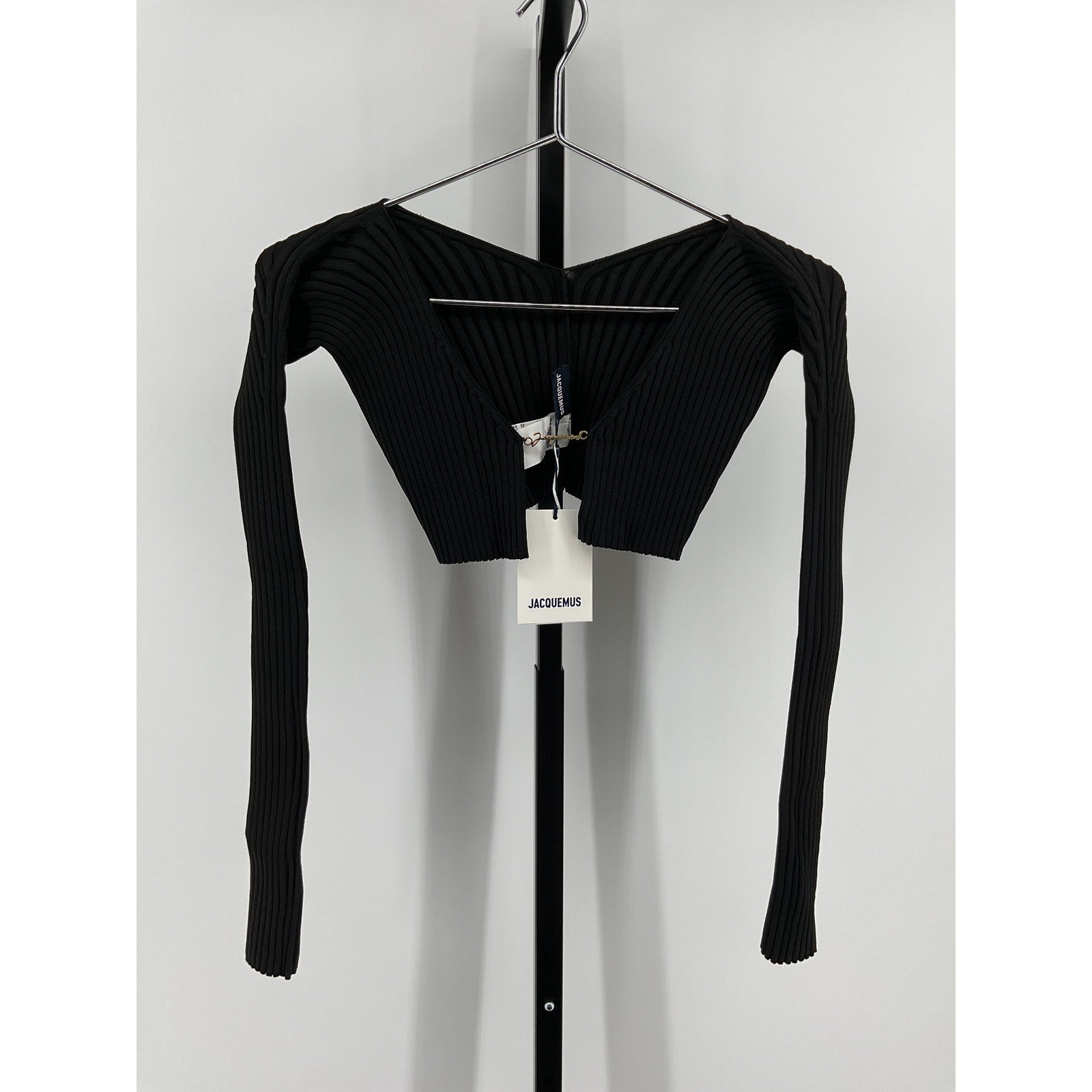 Jacquemus 'La Maille' Black Viscose Pralu Size 34 - NWT