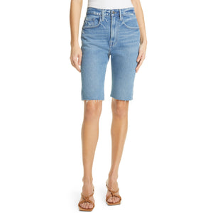 Frame Distressed Blue Bermuda Shorts Size 26