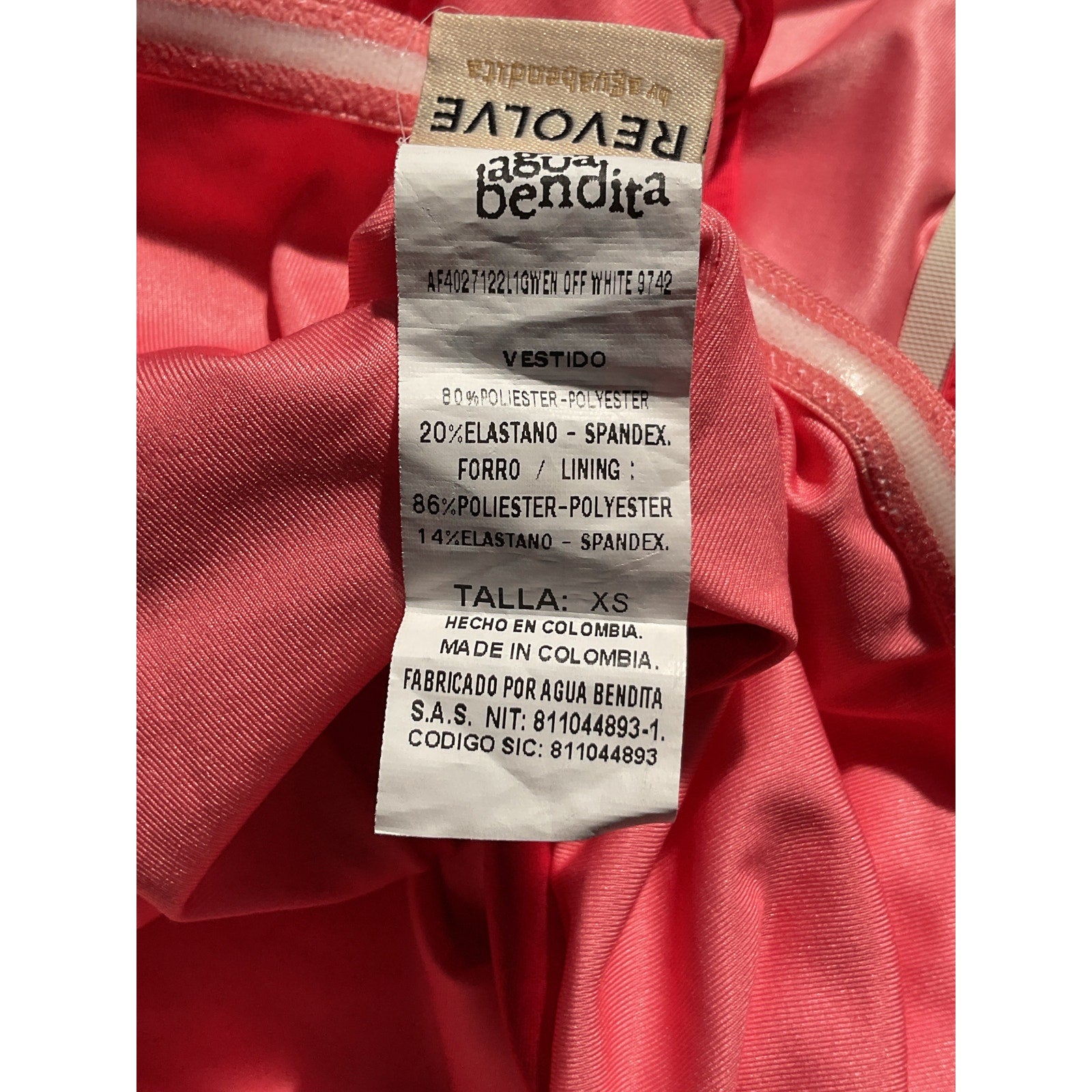Agua Bendita Revolve 'Gwen' Red Back Cut Out Dress Size XS