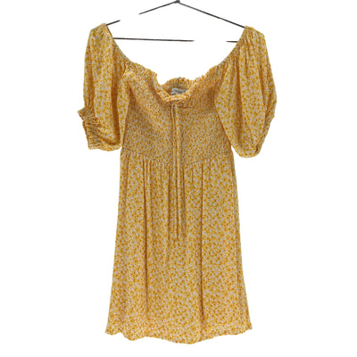 Faithfull The Brand Breezy Yellow Domenica Mini Size 6 Dress