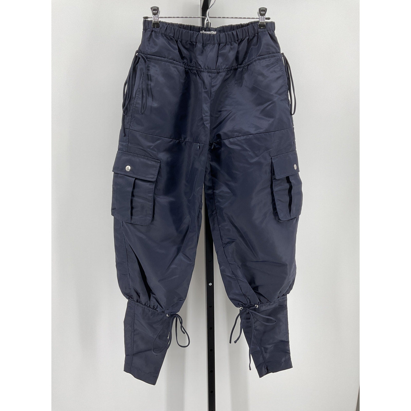 Laquan Smith For Fwrd Utility 'Ninja' Blue Nylon Pant Size XS