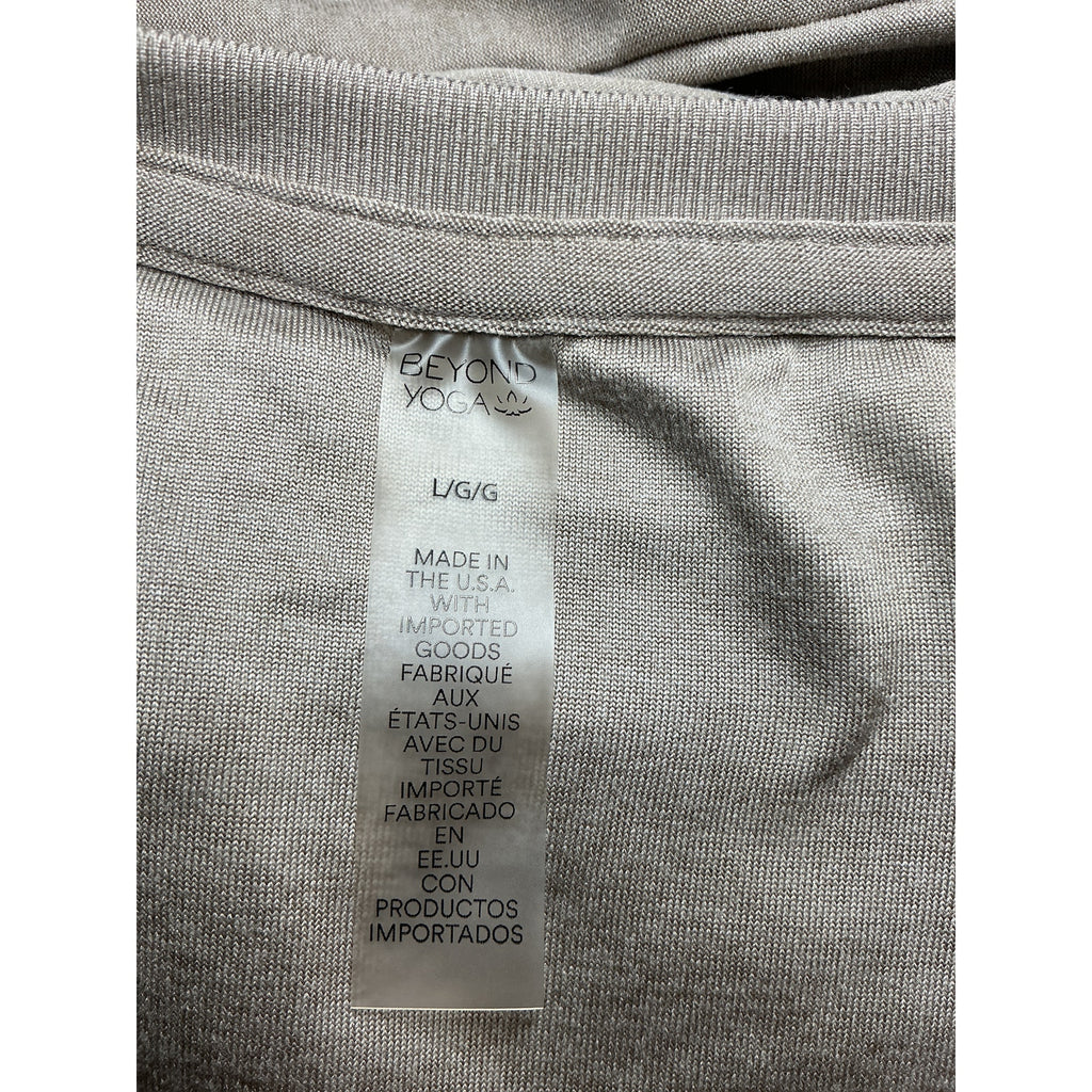Beyond Yoga Featherweight Beige Polyester Daydreamer Knit Top Size L