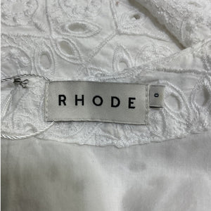 Rhode Eyelet White Mariana Mini Dress Size 0
