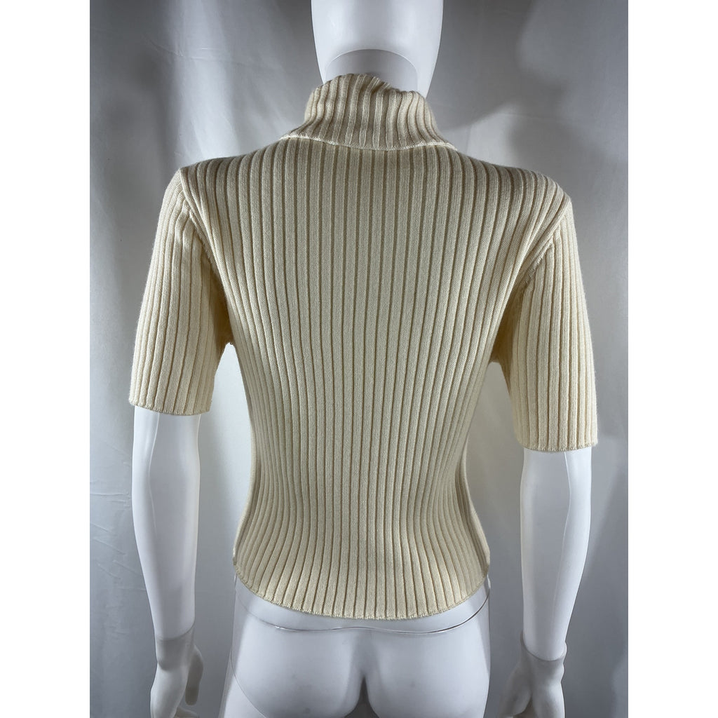 Staud 'Lilou' Ivory Wool Sweater Size L