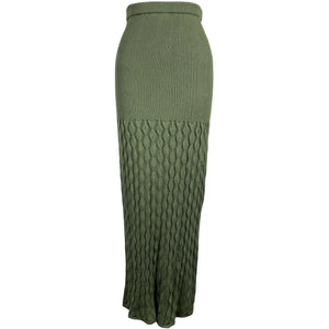 Agua Bendita Knit Sage Theodora Skirt Size L