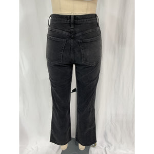 Agolde Pinch Waist Black High Rise Kick Flare Denim Jean Size 26