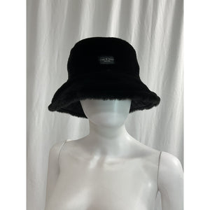 Rag & Bone 'Addison' Black Faux Fur Reversible Bucket Hat Size M - NWT