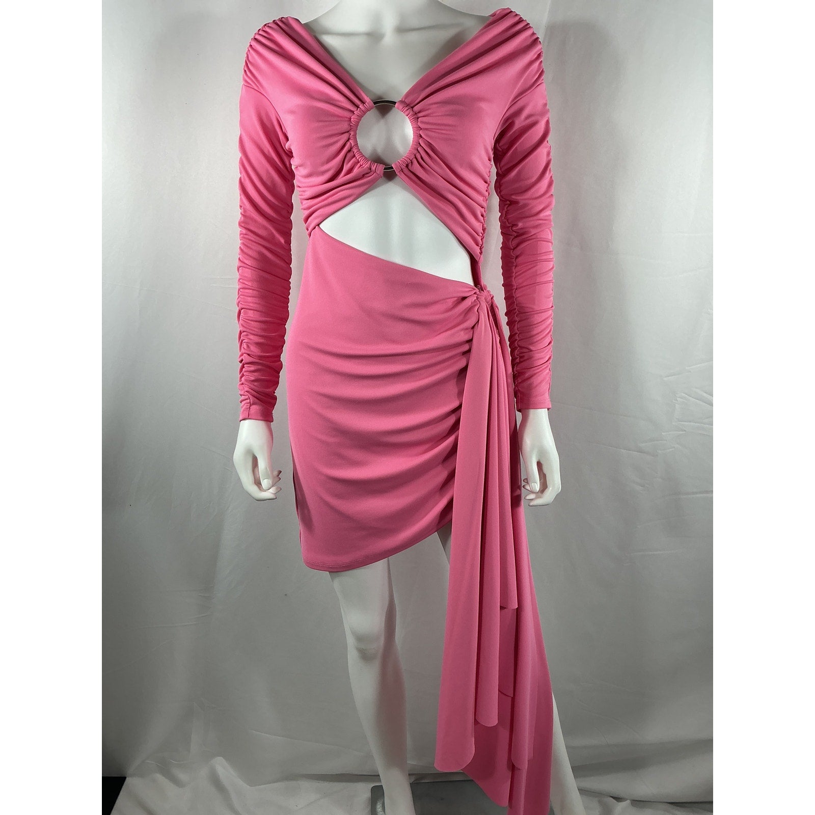 Michael Costello x Revolve 'Kurt' Pink Polyester Mini Dress Size M
