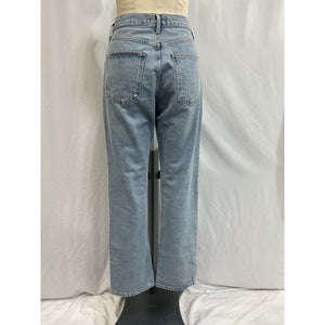 Agolde 'Lana' Blue Cotton Straight Denim Jean Size 27