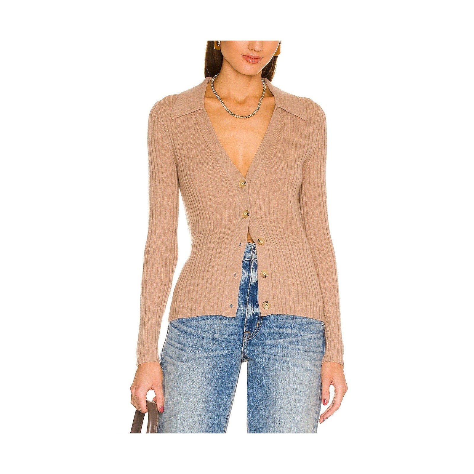 Veronica Beard 'Lazana' Tan Cashmere Cashmere Cardigan Size XS