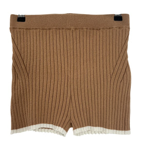 Matthew Bruch Cozy Tan Rib Knit Hot Short Bottoms Size 1