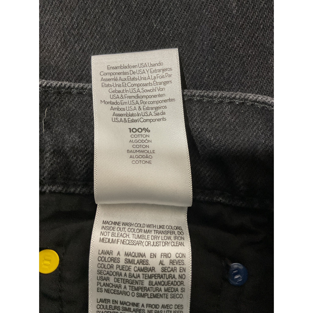 Mother High Waisted Black Cotton Double Stack Hover Size 30