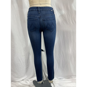 Mother 'The Looker' Blue Ankle Fray Skinny Denim Jeans Size 23