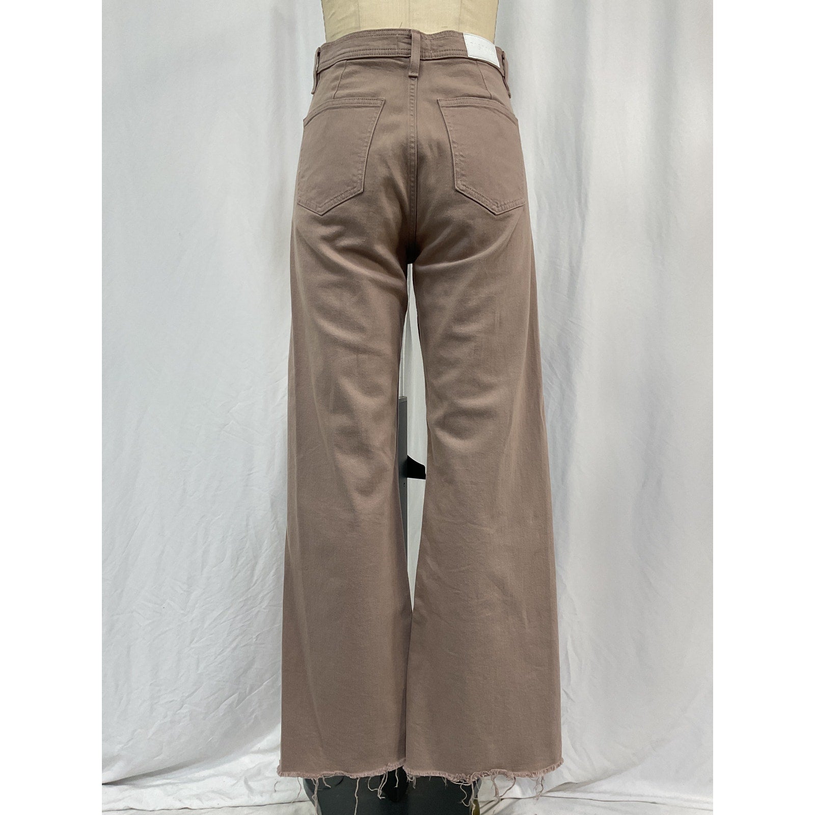 Pistola 'Penny' Pink Cotton High Rise Wide Leg Jean Size 27