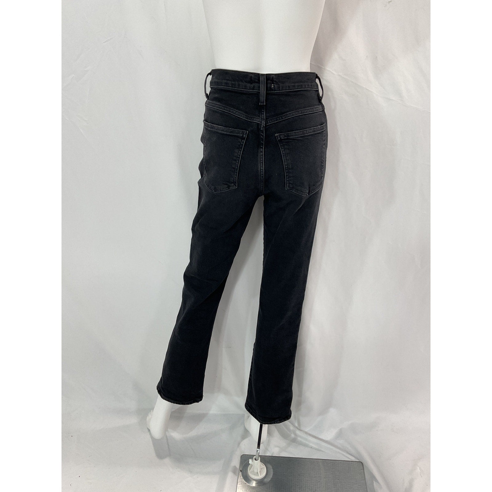 Agolde 'Pinch' Black Waist High Rise Kick Flare Denim Jean Size 26
