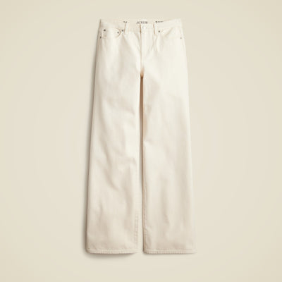 J.Crew 'Lower' White Rise Wide Leg Denim Jean Size 29