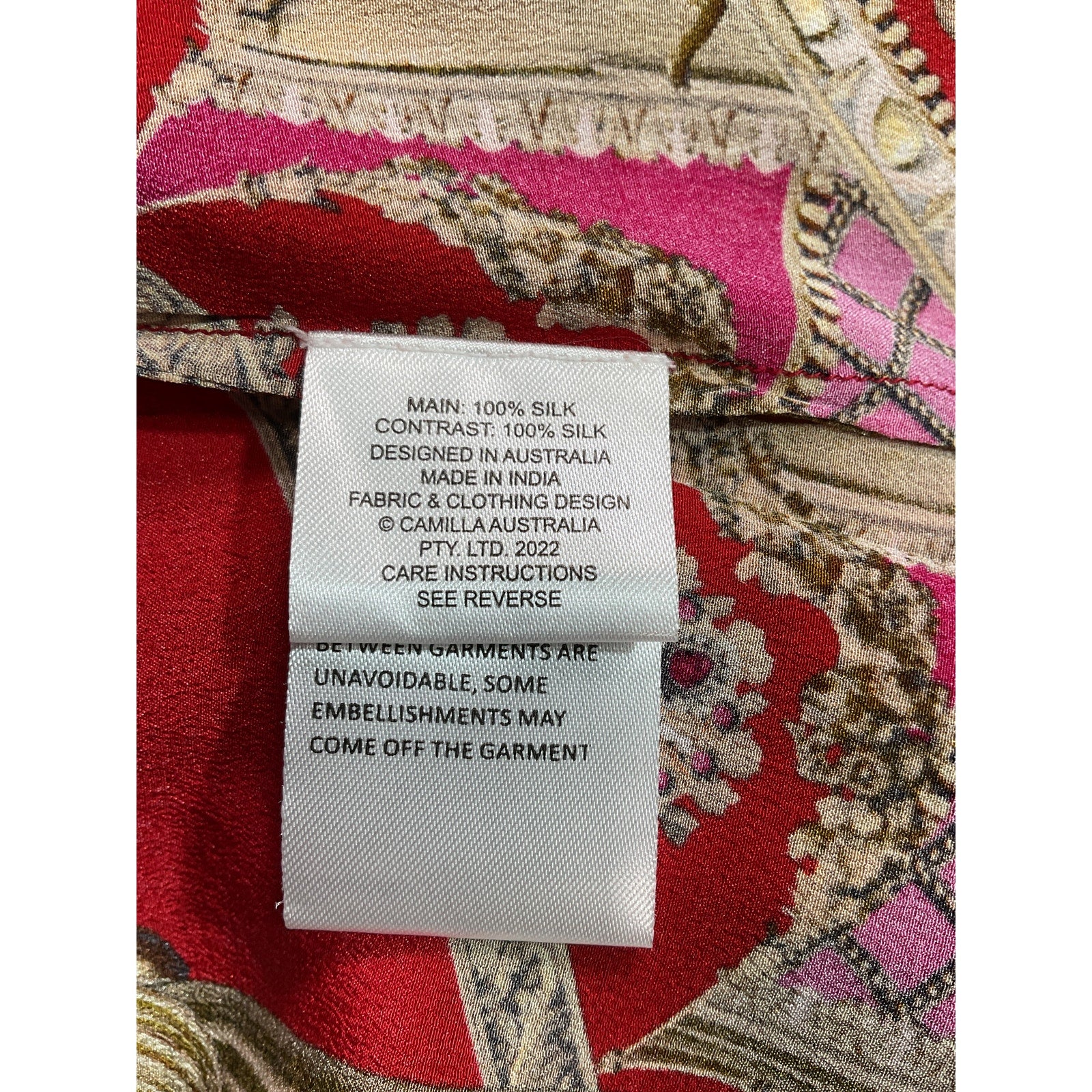 Camilla 'Split' Red Cuff Crystal Embellished Soft Jacket Size M