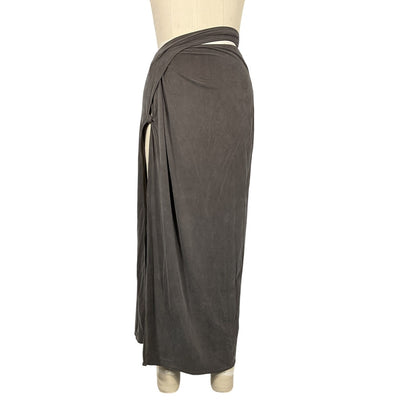 Jacquemus Draped Brown Espelho Skirt Size M NWT