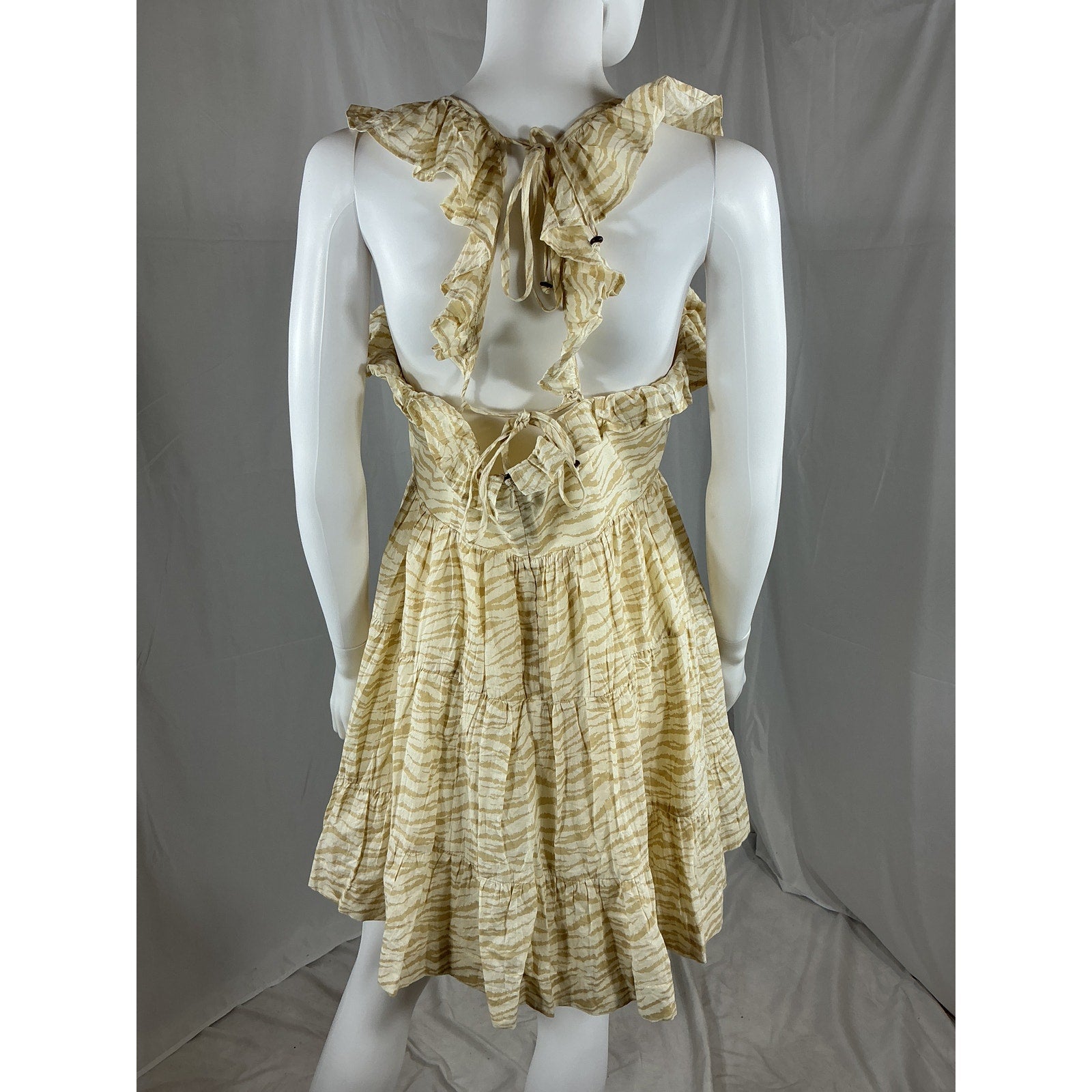 Tularosa 'Sara' Beige Cotton Mini Dress Size M