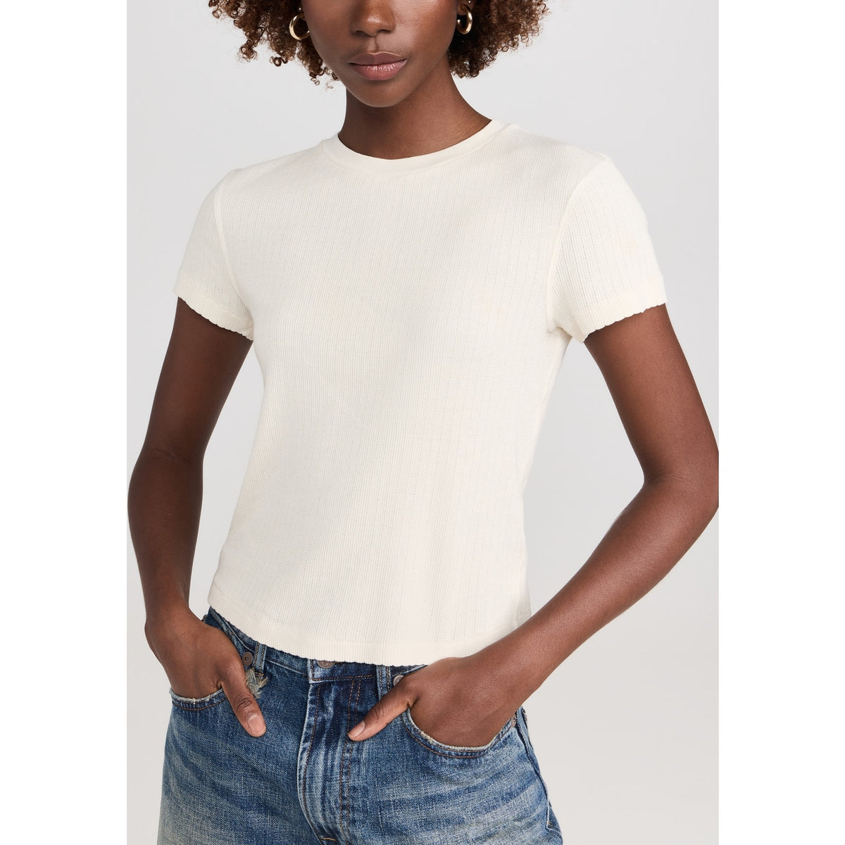 Re/Done '90S' White Cotton Baby Tee Size XXL