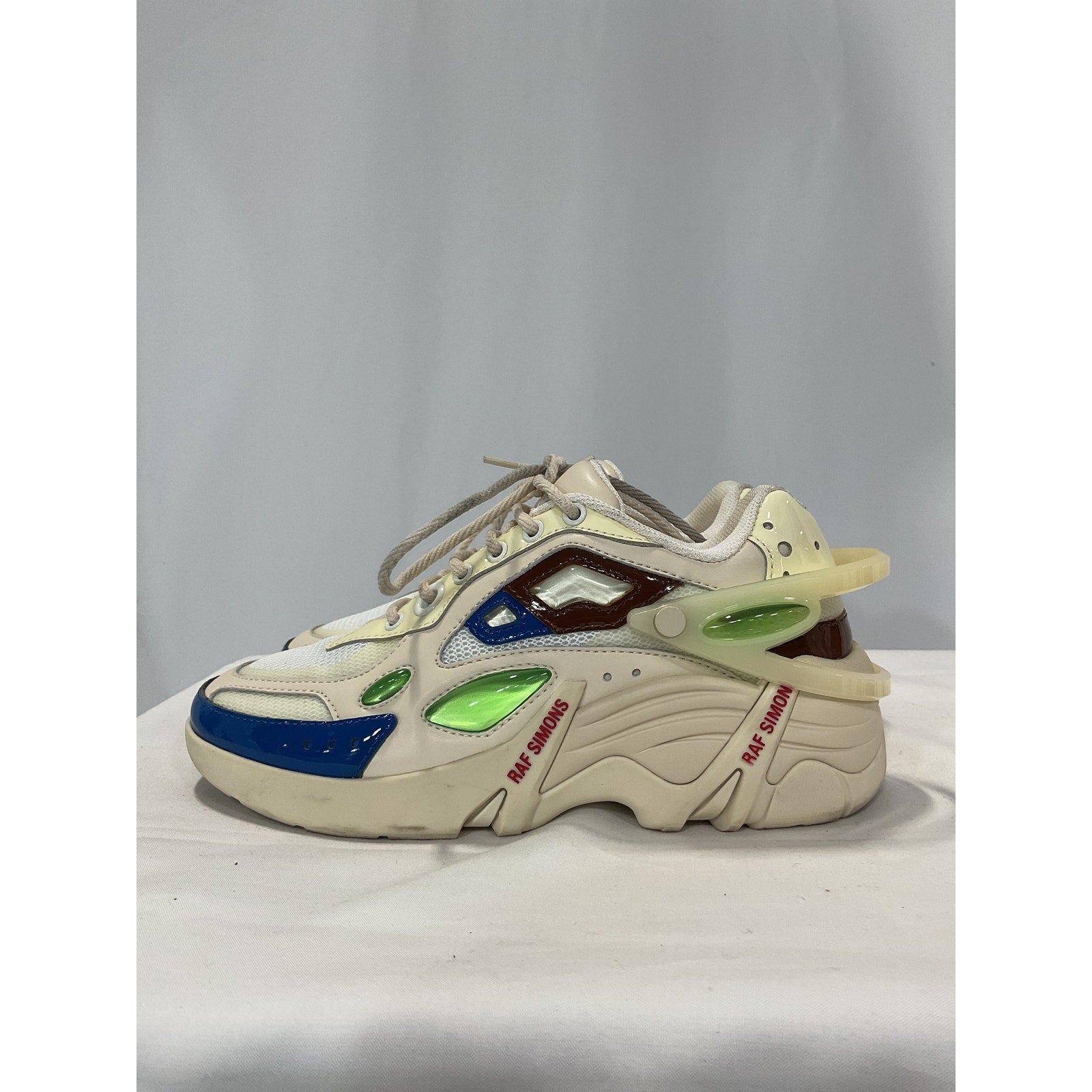 Raf Simons 'Cylon-21' White Leather Sneakers Size 6