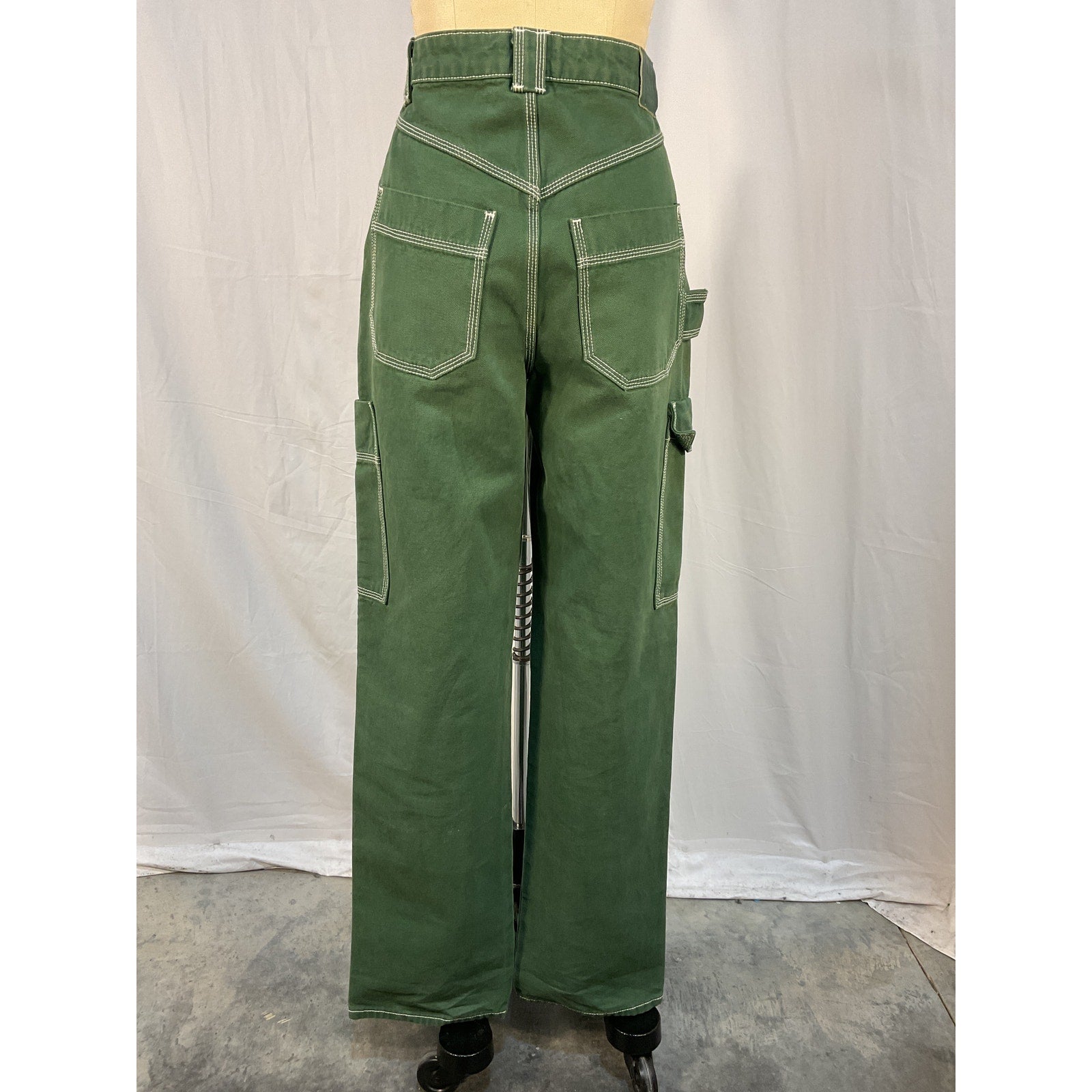 Helsa 'Wide' Green Cargo Workwear Pants Size S