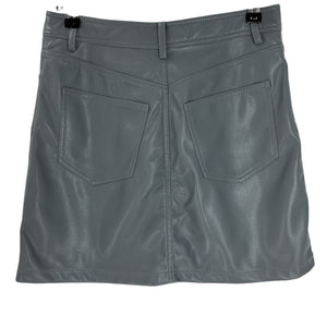 Simkhai Vegan Leather Gray Gabbie Mini Skirt Size S
