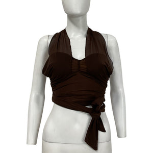 Majorelle Chic Brown Charlize Halter Top Size XS
