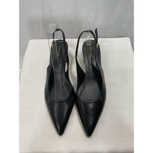 Mansur Gavriel 'Slingback' Black Leather Heel Size 8.5