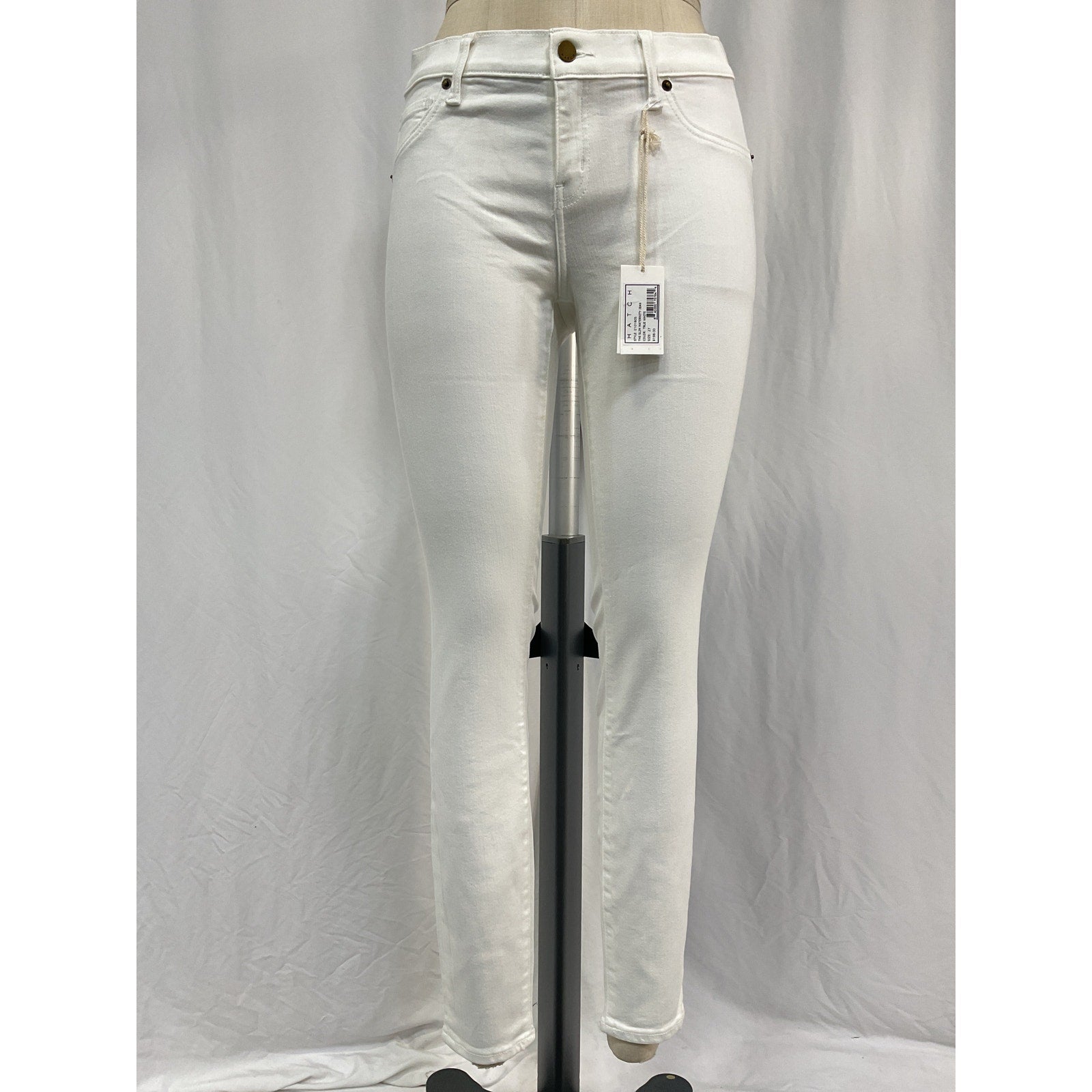 Hatch 'The Slim' True White Viscose Maternity Denim Jean Size 27