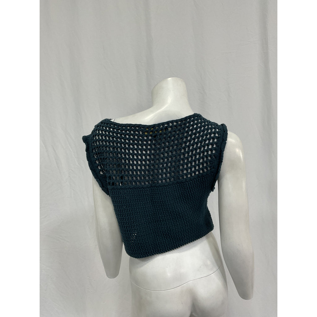 House Of Harlow 1960 X Revolve 'Agnetta' Green Cotton Crochet Top Size M
